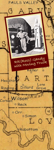 Map of Area and Picture of RR (Ross) Gandy