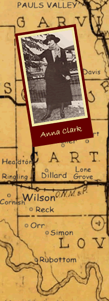 Map of Area and Picture of Anna Clark