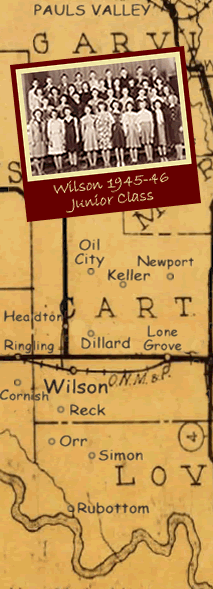Map of Area and Picture of Wilson Junior Class of 1945-1946